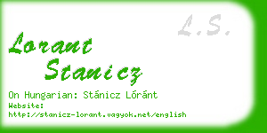 lorant stanicz business card